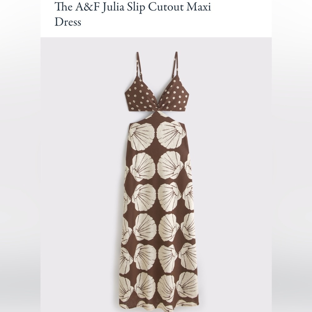 Abercrombie & Fitch Brown and Cream Floral Dress